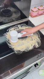 5-in-1 Handheld Kitchen Cleaning Brush Scrubber with Charging Cord – Electric Spin Scrubber for Tiles, Bathroom, Kitchen & Floor